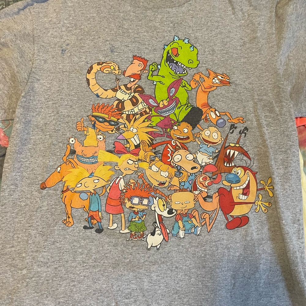 all gray with nickelodeon characters